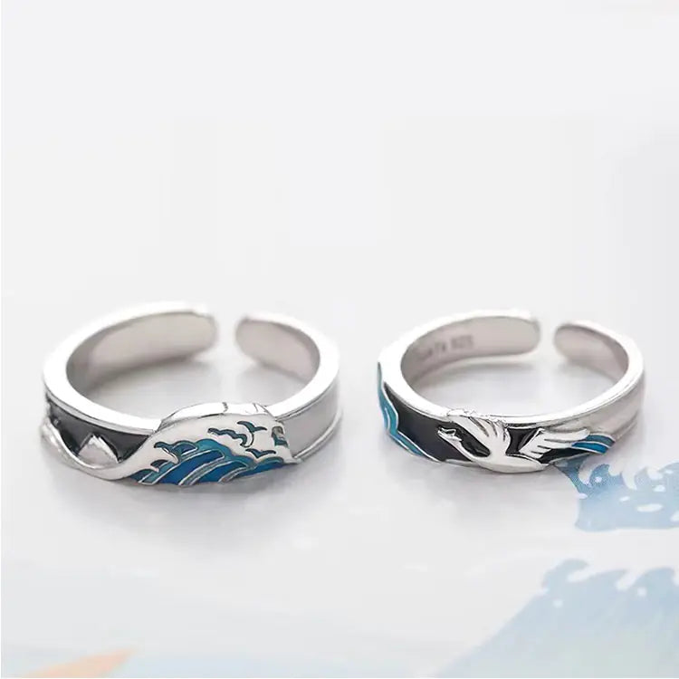 Elegant Geometry Japanese Style Ring