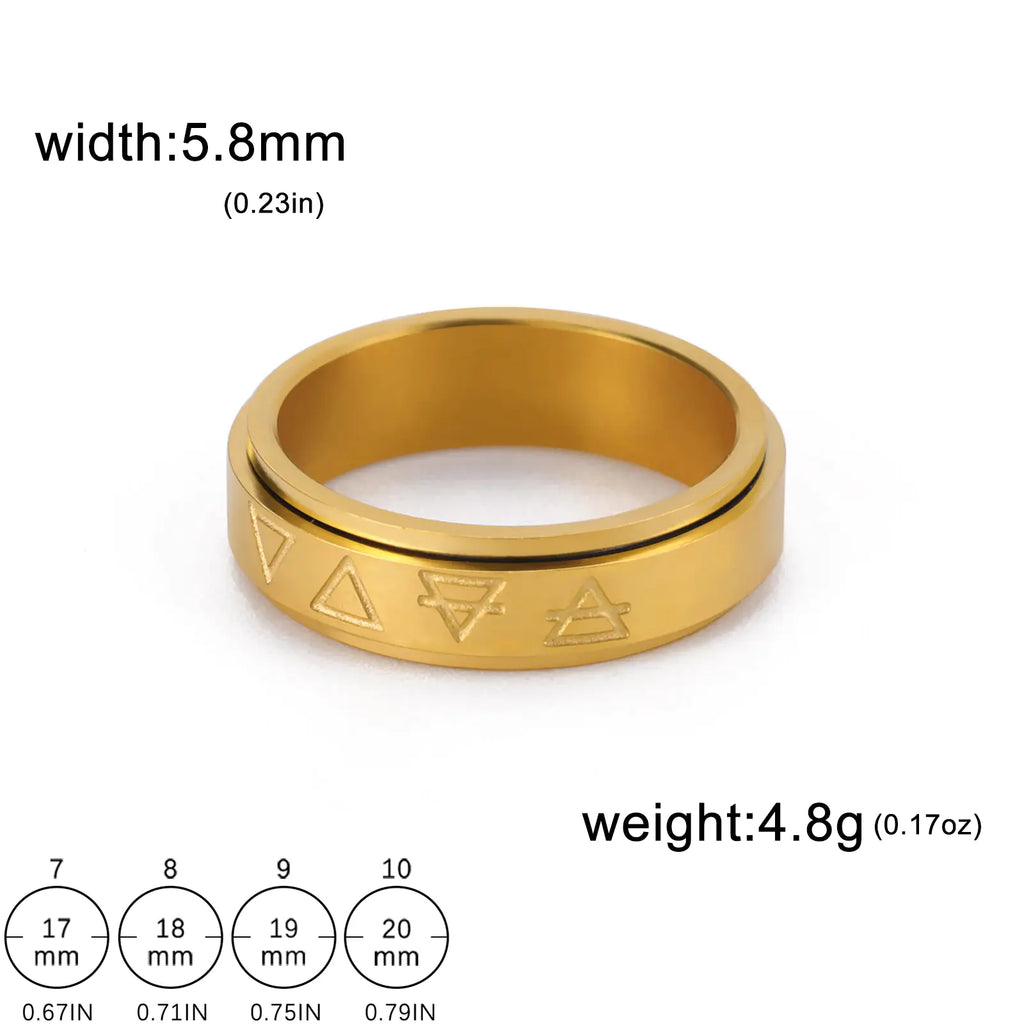 Modern Triangle Stainless Steel Ring