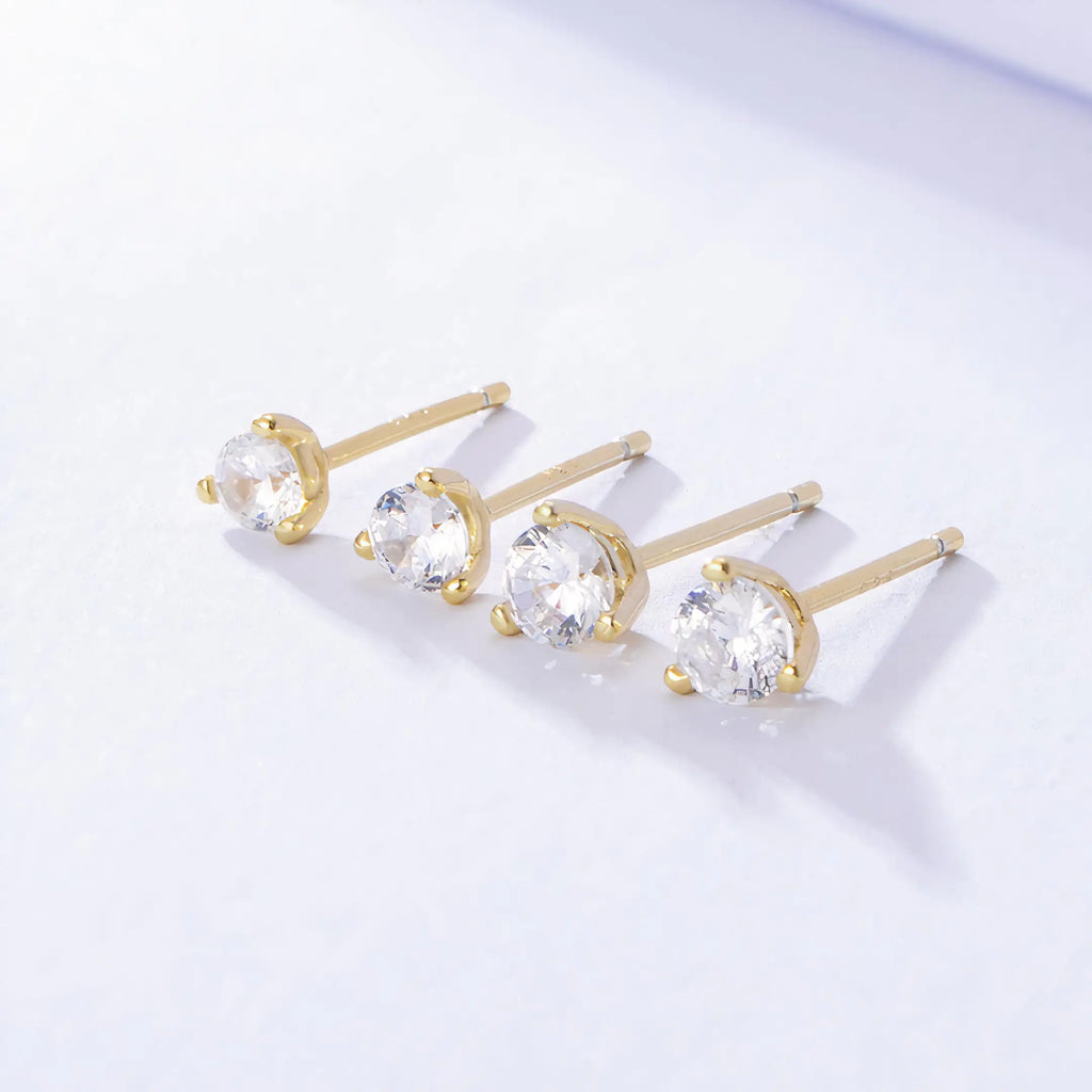 Luxe Gold Stud Earrings