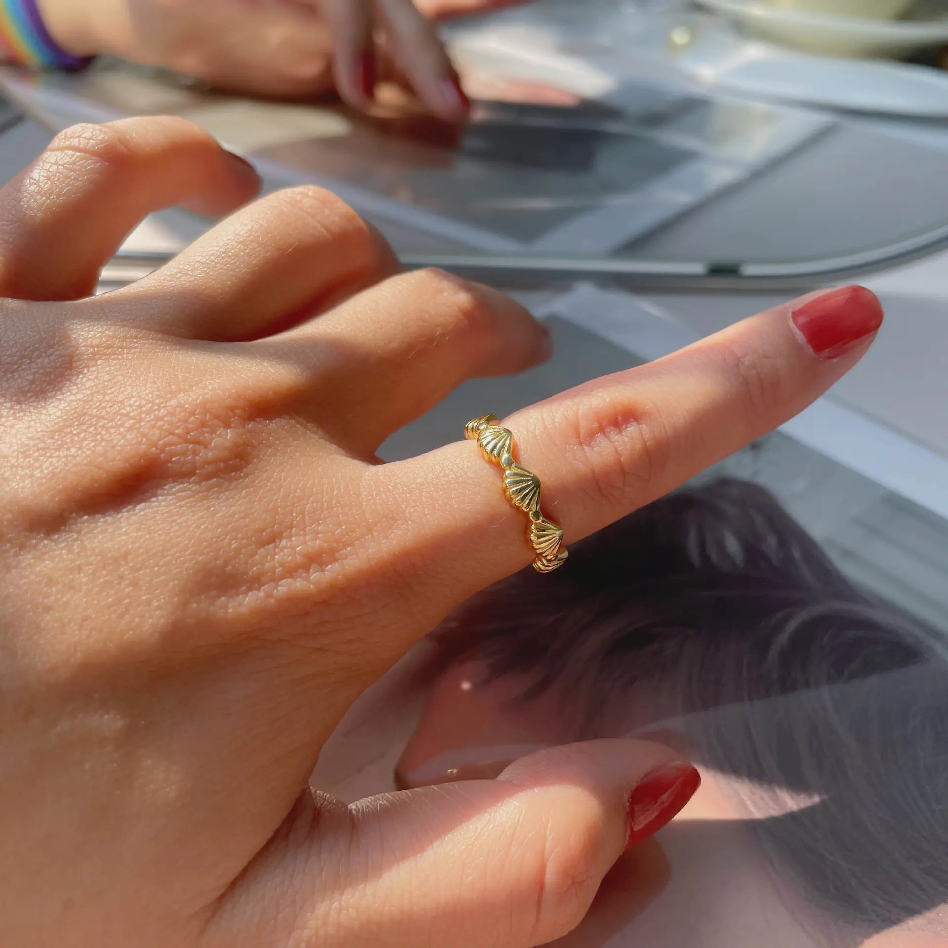 Sterling Silver Shell Elegance Ring