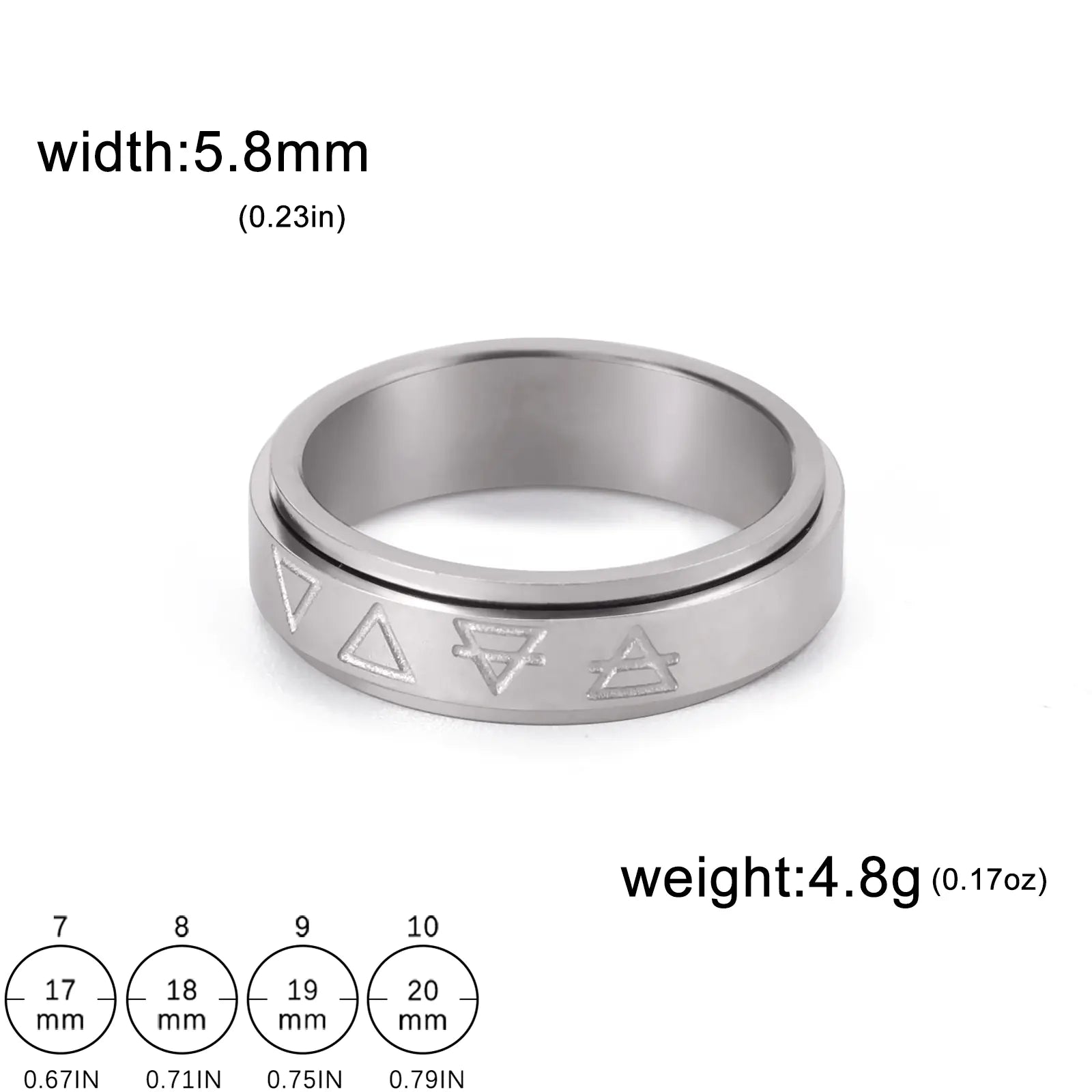 Modern Triangle Stainless Steel Ring