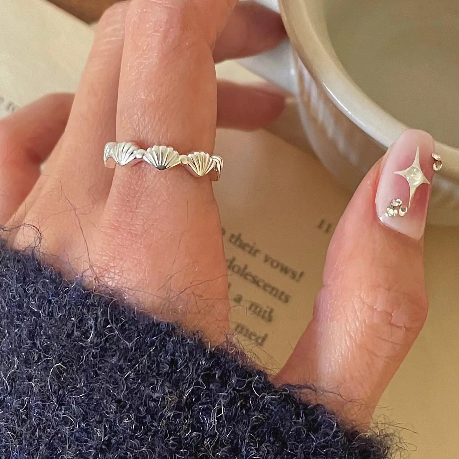 Sterling Silver Shell Elegance Ring