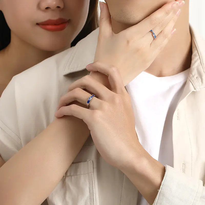 Eternal Bond Enamel Couple's Ring