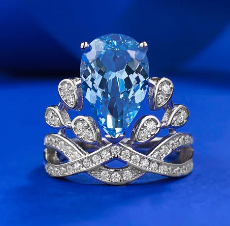 Sterling Elegance Princess Drop Ring