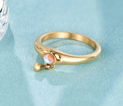 Chic Titanium Pearl Ring