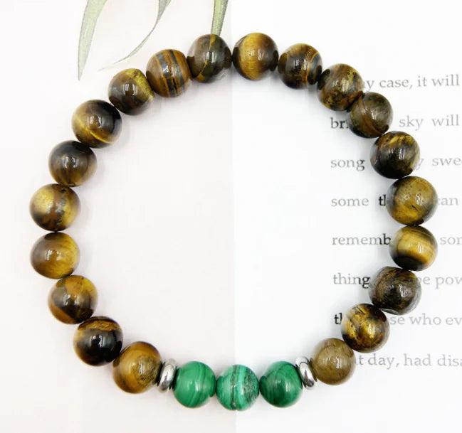 Tiger Eye & Malachite Elegance Bracelet