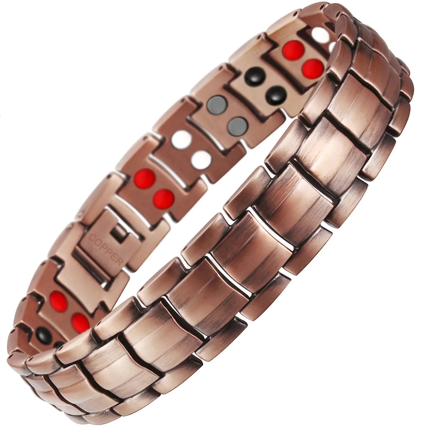 Antique Red Copper Magnetic Bracelet