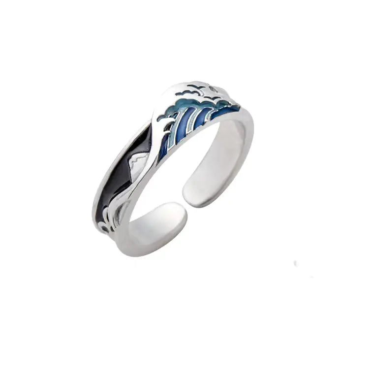 Elegant Geometry Japanese Style Ring