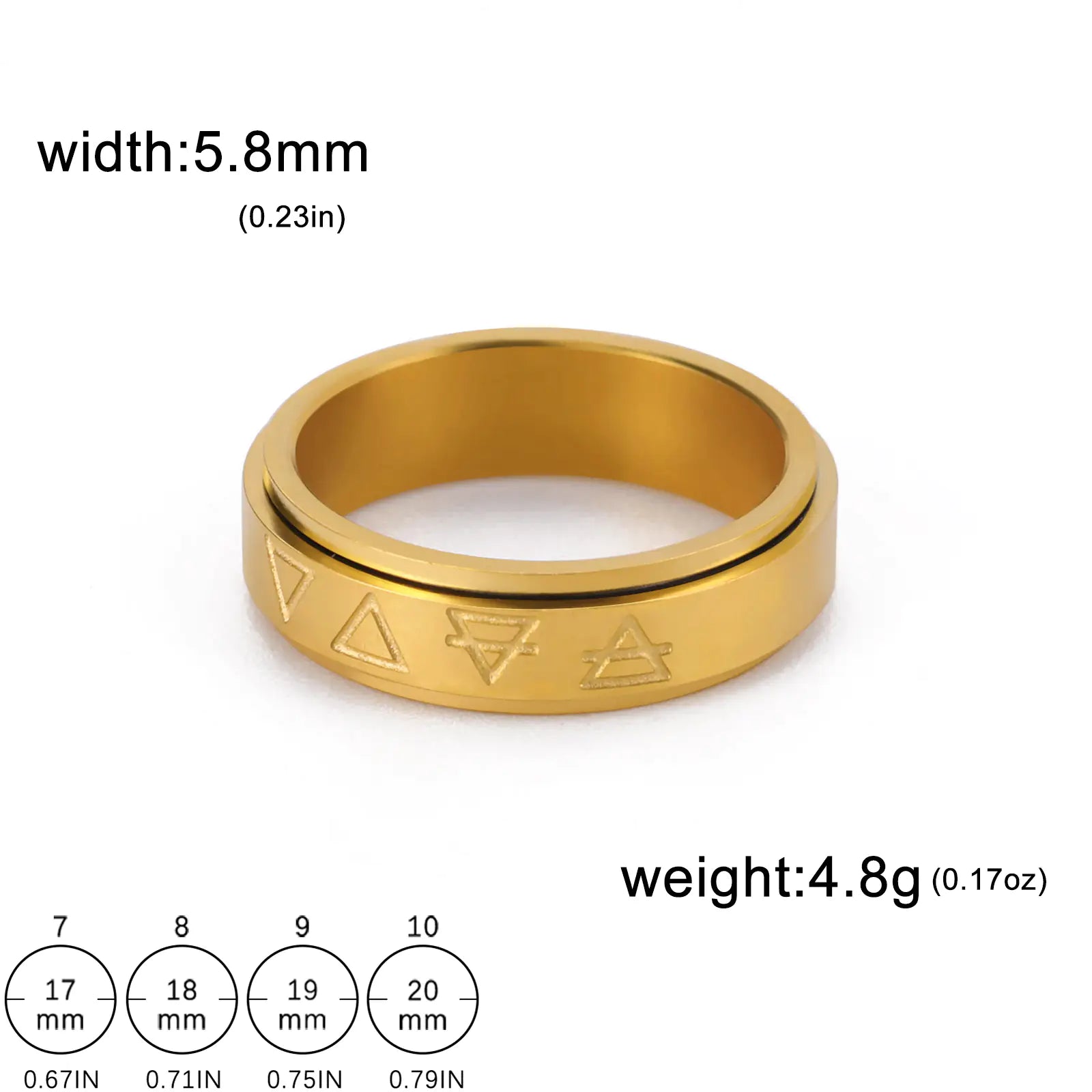 Modern Triangle Stainless Steel Ring